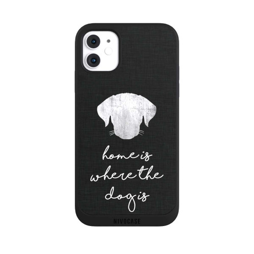 Apple iPhone 11 NIVOpure Home Is Where The Dog Is - White on Black