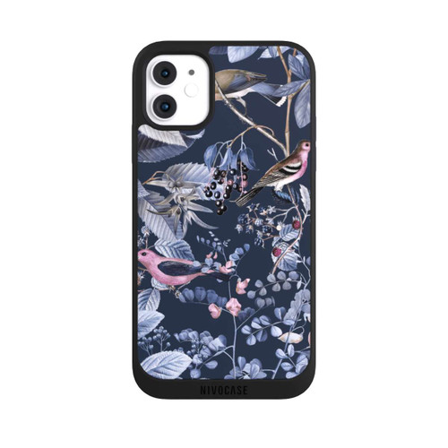 Apple iPhone 11 NIVOpure Vögel und Beeren blau