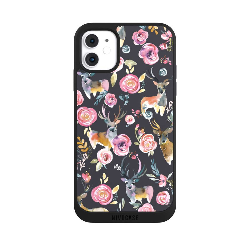 iPhone 11 NIVOpure Deers and flowers Anthracite