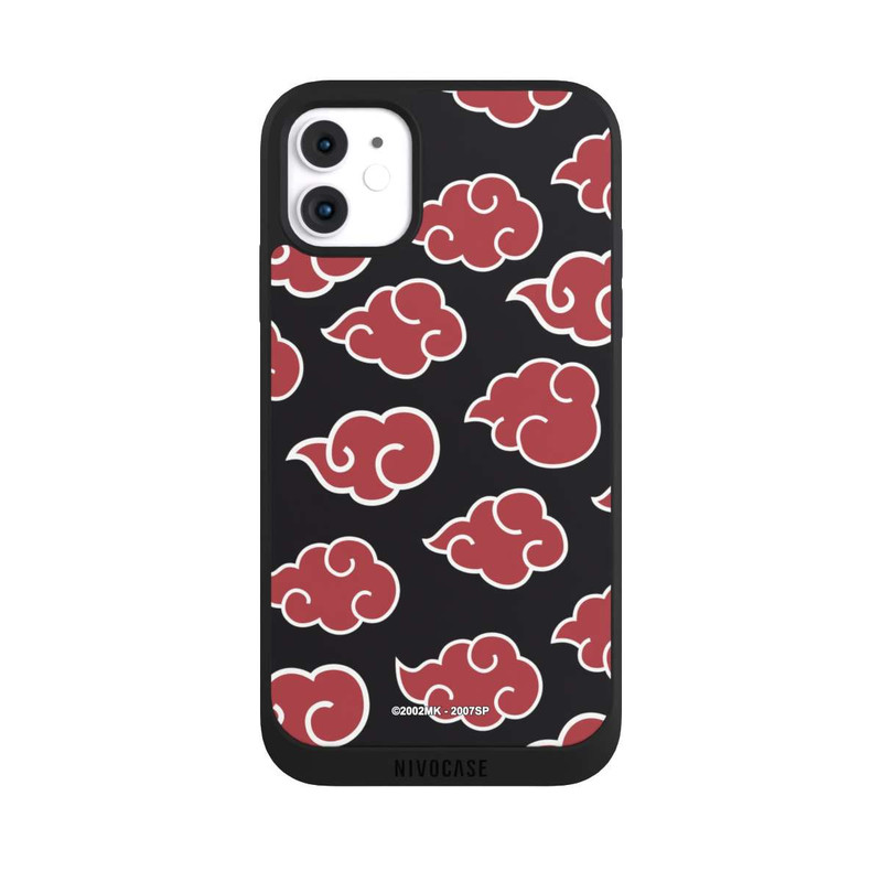 iPhone 11 NIVOpure Akatsuki Pattern Black Big