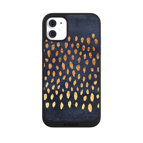 Apple iPhone 11 NIVOpure Muster Gold und Marine