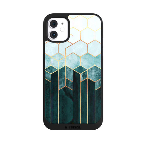 Apple iPhone 11 NIVOpure Blaugrüne Sechsecke
