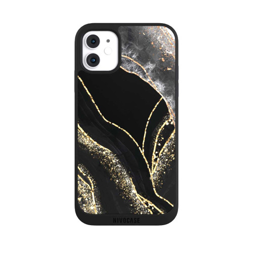 Apple iPhone 11 NIVOpure Dunkler Marmor Gold