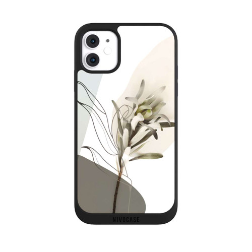 Apple iPhone 11 NIVOpure Boho Line Art Olivgrün