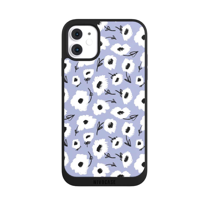 iPhone 11 NIVOpure Flower Pattern Lila