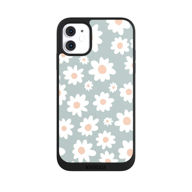 iPhone 11 NIVOpure Gänseblümchen Muster grün