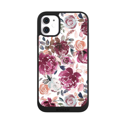 Apple iPhone 11 NIVOpure Herbstpfingstrosen und Rosen in Rosa