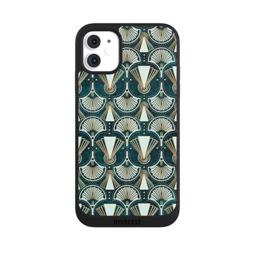 Apple iPhone 11 NIVOpure Art Deco Green Pattern