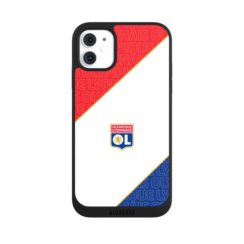 iPhone 11 NIVOpure Logo OL rouge et bleu