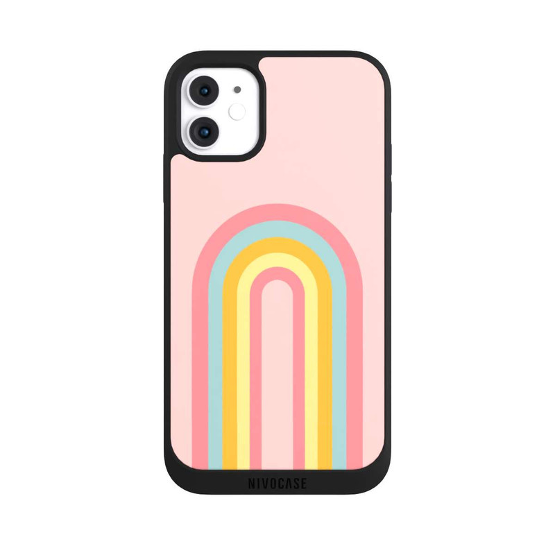 iPhone 11 NIVOpure Pink Pastell Rainbow Long