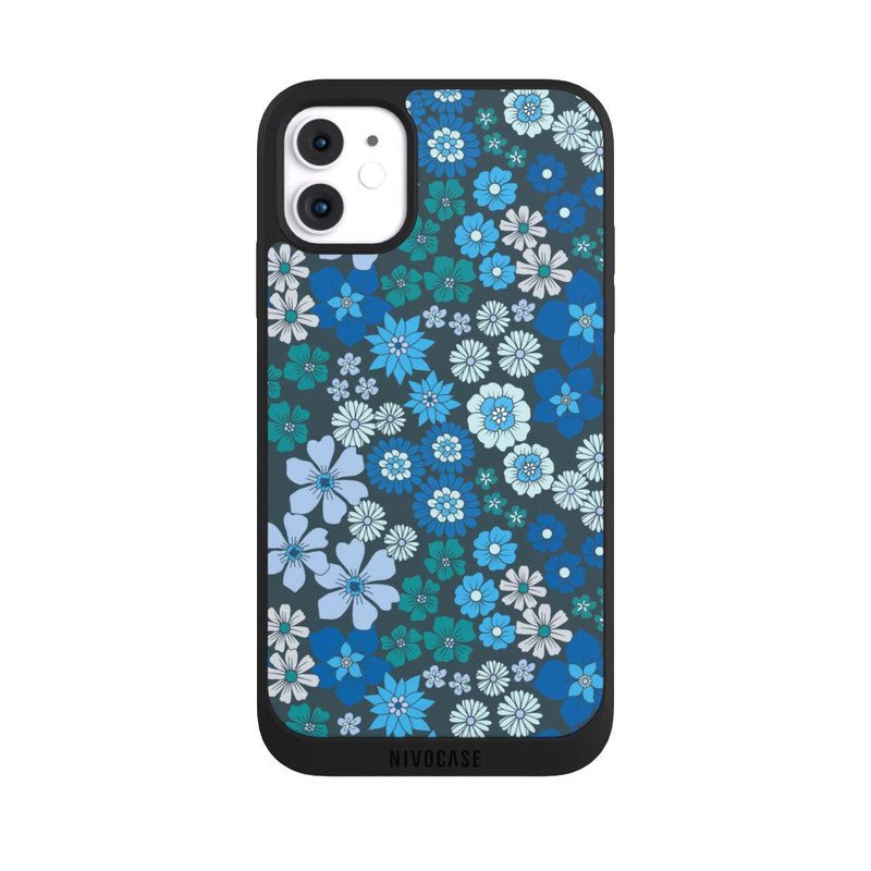 iPhone 11 NIVOpure Blaue Blumen DeinDesign