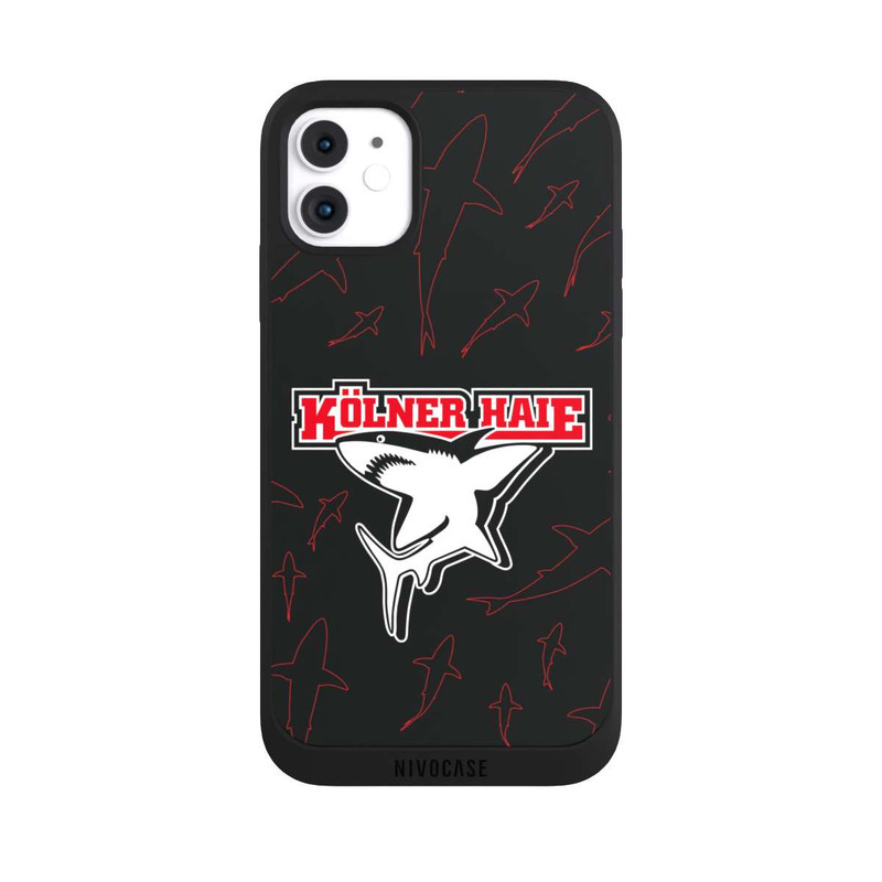 iPhone 11 NIVOpure Haie Muster Rot