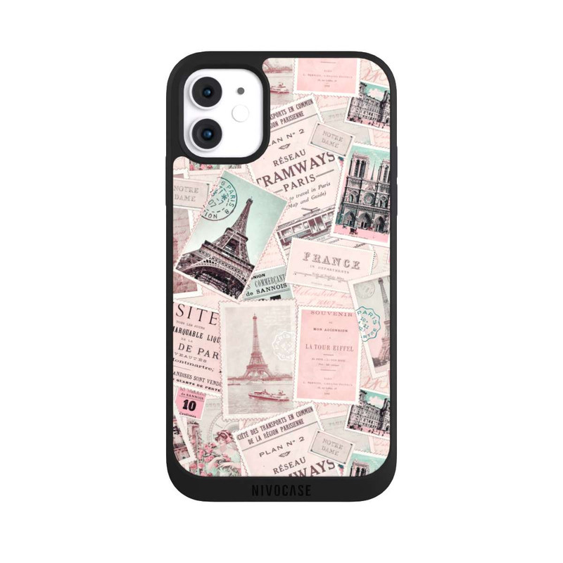iPhone 11 NIVOpure Vintage Paris Postcards Pattern