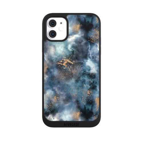 Apple iPhone 11 NIVOpure Smoky Marble Watercolor Navy