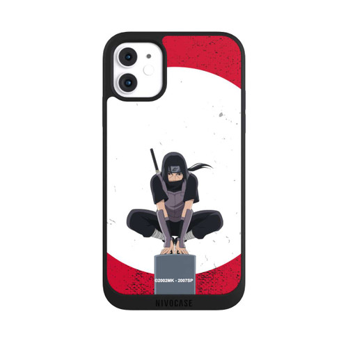 Apple iPhone 11 NIVOpure Itachi Uchiha Symbol Roter Hintergrund