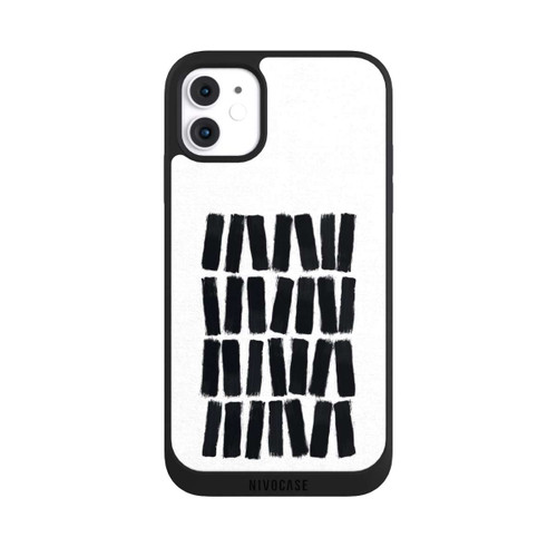 Apple iPhone 11 NIVOpure Black Brush Strokes