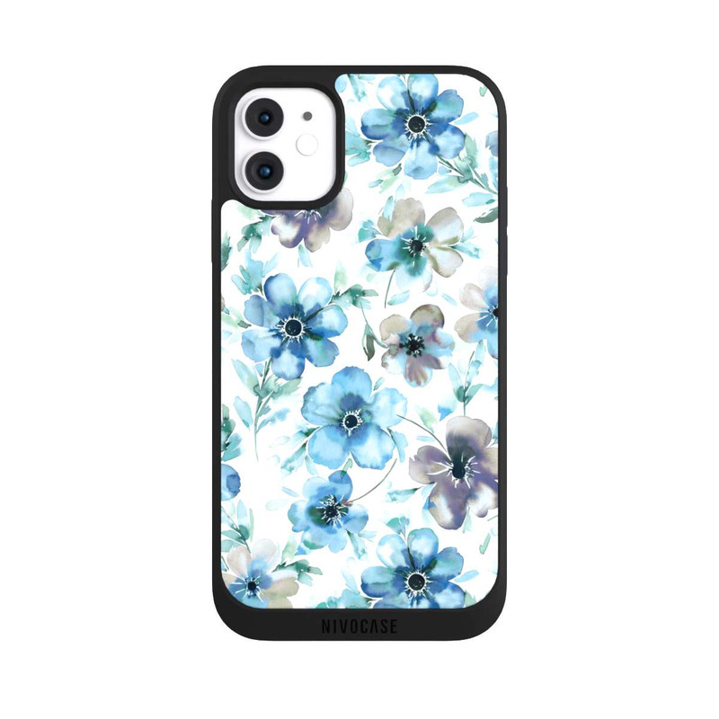 iPhone 11 NIVOpure Blue Flower Pattern Trendy