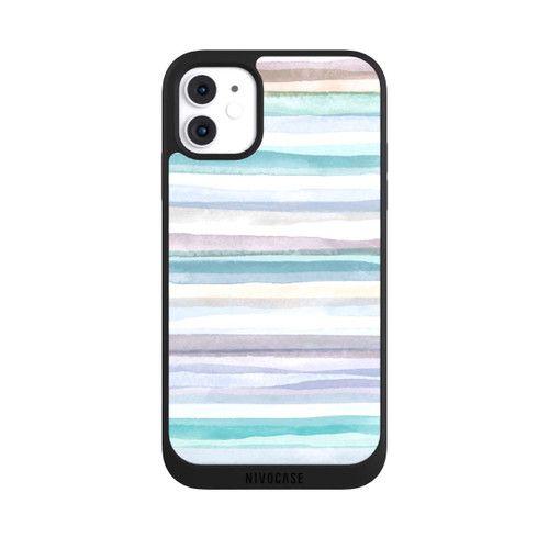Apple iPhone 11 NIVOpure Pastellfarbene Streifen Blau
