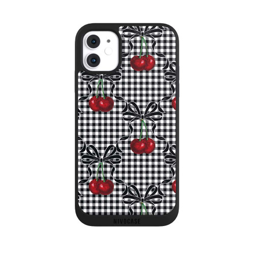 Apple iPhone 11 NIVOpure Kirschen Muster Schwarz