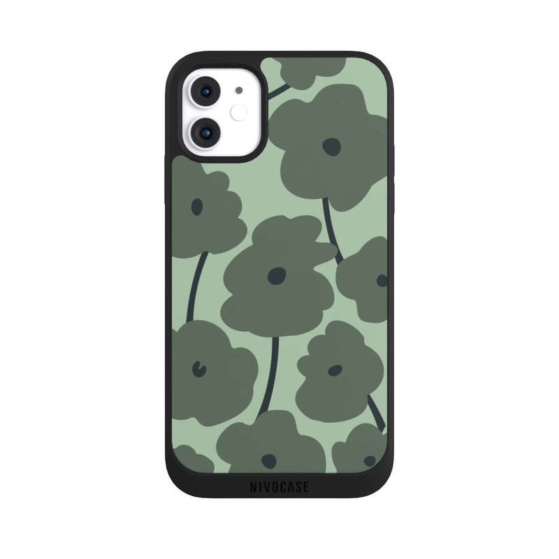 iPhone 11 NIVOpure Minimalistic Flowers Green