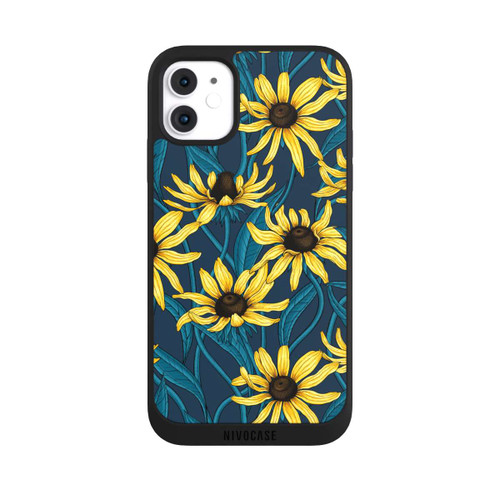 Apple iPhone 11 NIVOpure Sunflowers Pattern Dark Illustration