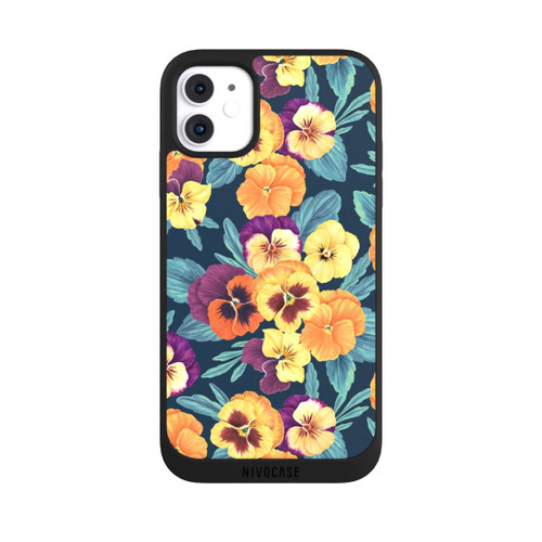Apple iPhone 11 NIVOpure Pansies on Navy