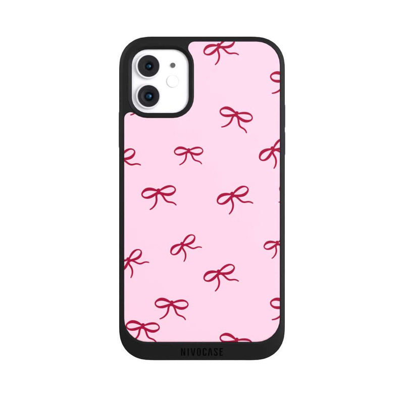 iPhone 11 NIVOpure Schleifen Muster Rot Pink