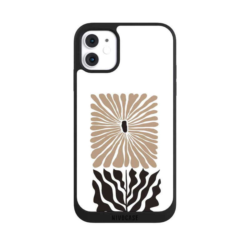 iPhone 11 NIVOpure Boho Flower Brown on White