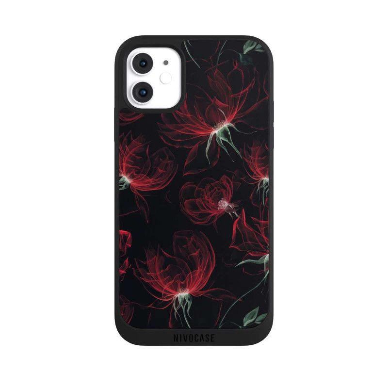 iPhone 11 NIVOpure Tapete mit roten Blumen