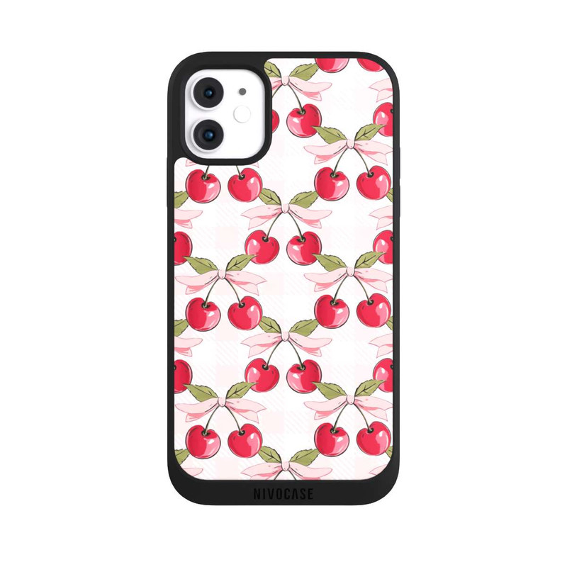 iPhone 11 NIVOpure Pink Cherry Pattern with AI