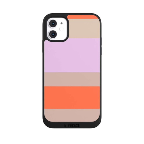 Apple iPhone 11 NIVOpure Moca Lila Orange Stripes
