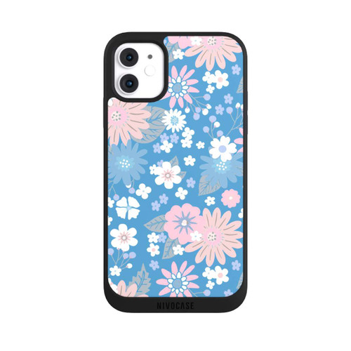 Apple iPhone 11 NIVOpure Wildblumen Muster Blau