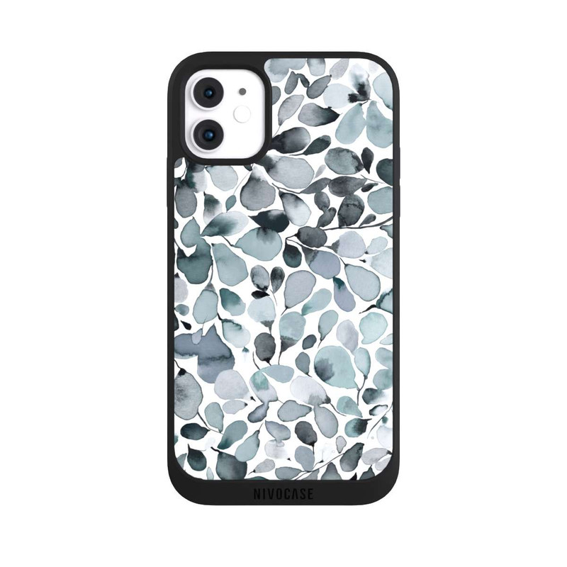 iPhone 11 NIVOpure Eucalyptus Watercolor Leaves Grey
