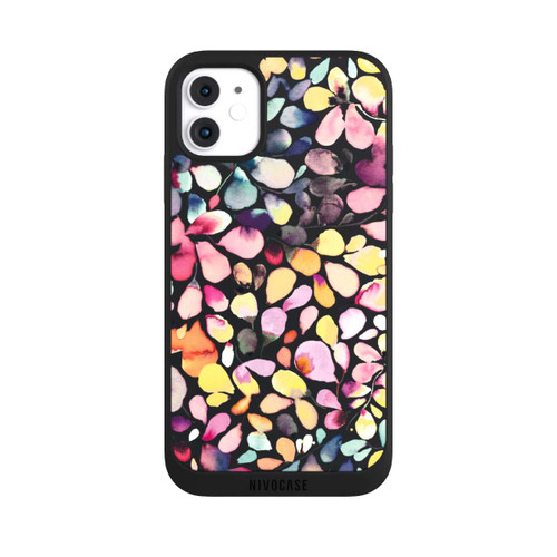 Apple iPhone 11 NIVOpure Eukalyptus Aquarellblätter Schwarz