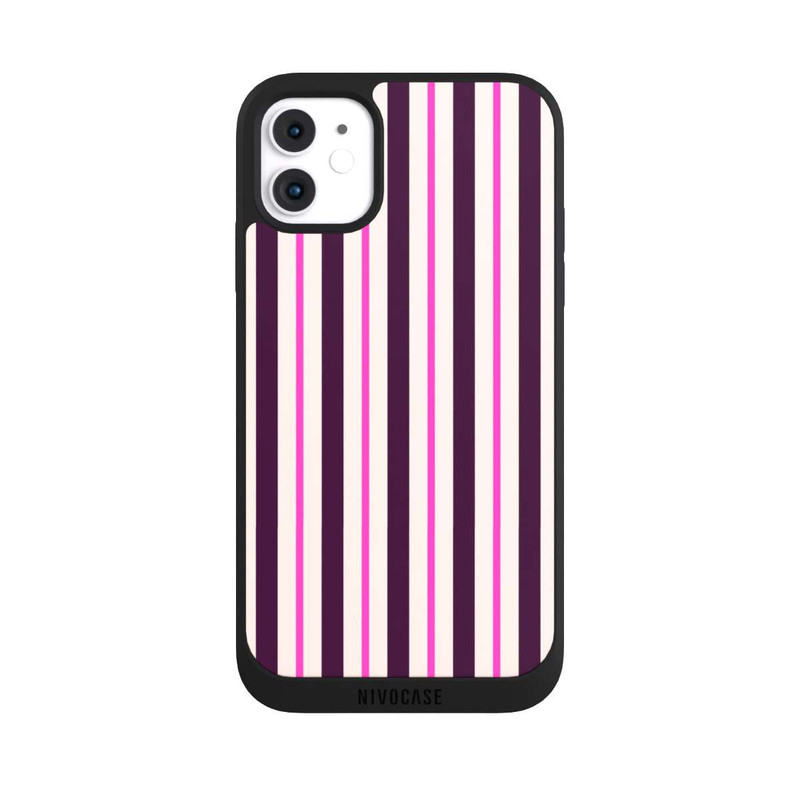 iPhone 11 NIVOpure Streifen Rot Bordeaux