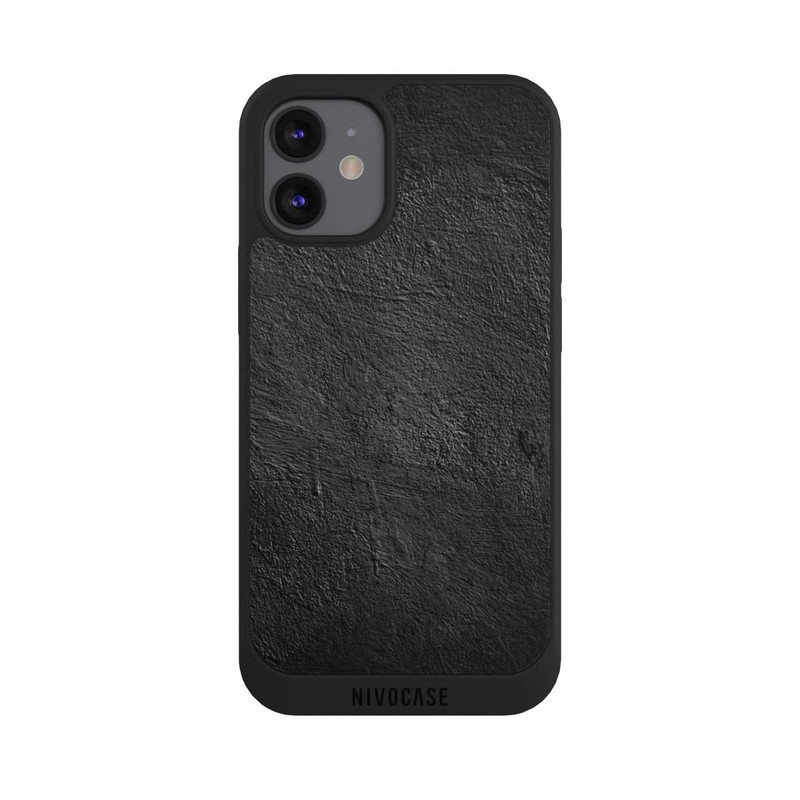 iPhone 12 mini NIVOpure Mur en Béton Noir