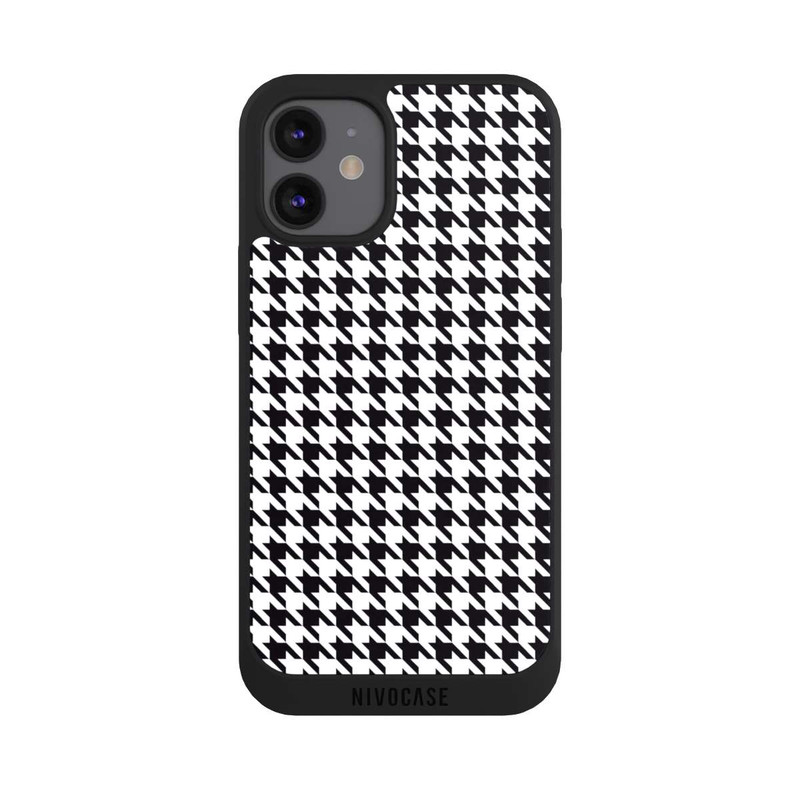 iPhone 12 mini NIVOpure Pied de Poule Noir Blanc