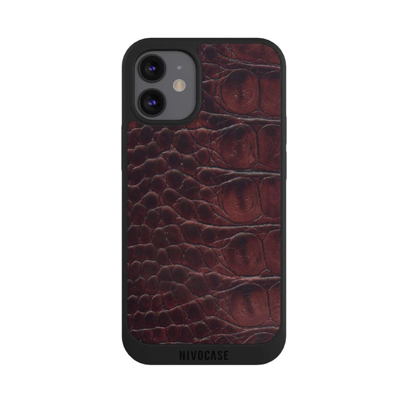 iPhone 12 mini NIVOpure Cuir de Crocodile