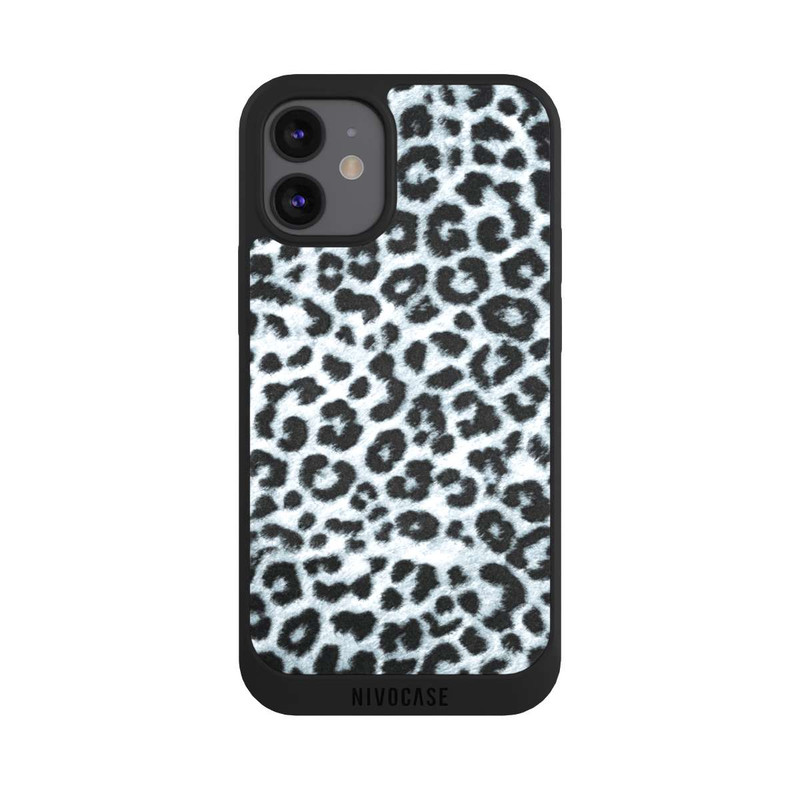 iPhone 12 mini NIVOpure Fourrure de Léopard Grise