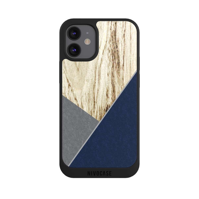 iPhone 12 mini NIVOpure Grafic Wood Blue