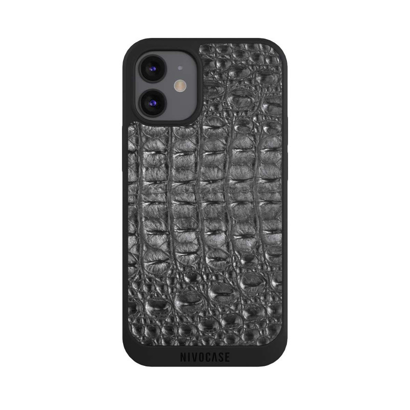 iPhone 12 mini NIVOpure Croco Noir