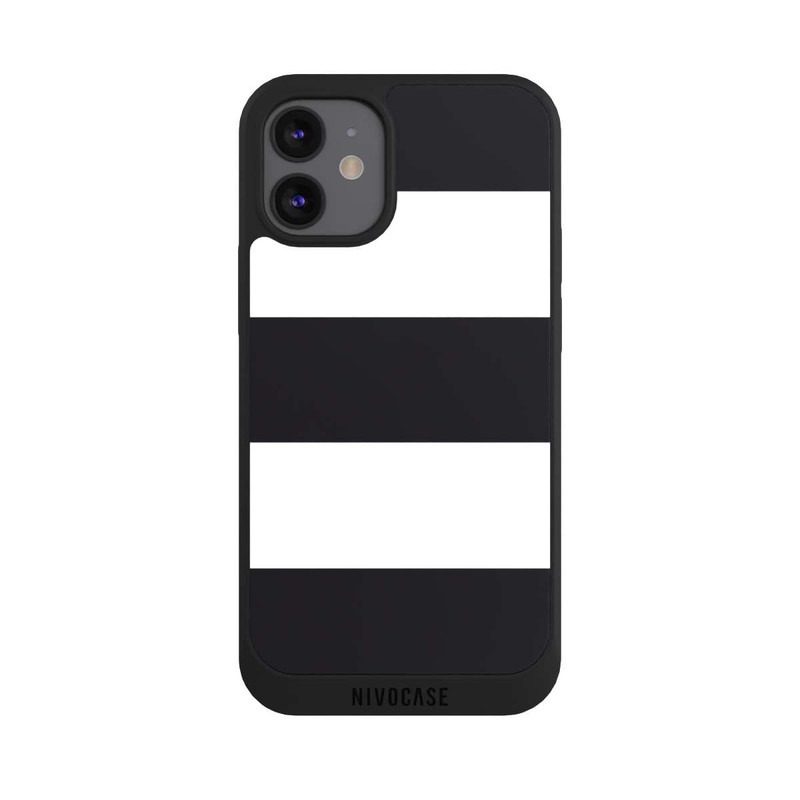 iPhone 12 mini NIVOpure Rayures - Noir & Blanc