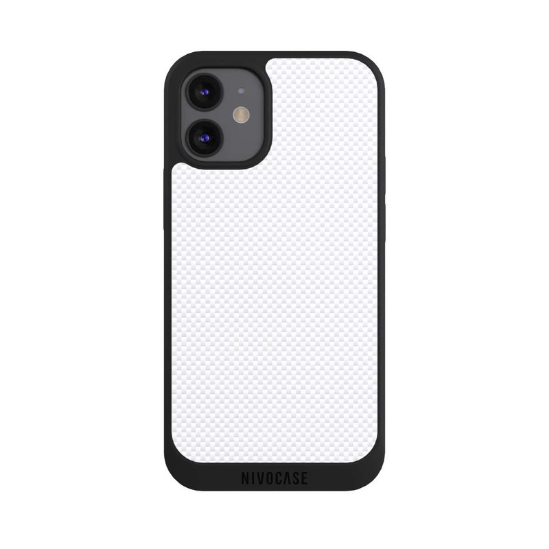 iPhone 12 mini NIVOpure Look Carbone Blanc
