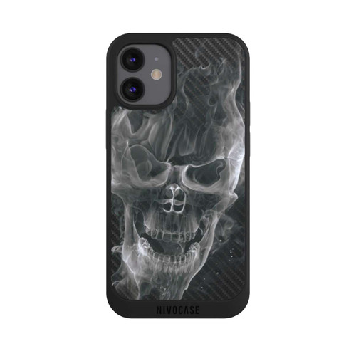 Apple iPhone 12 mini NIVOpure rauchender Totenkopf Carbon