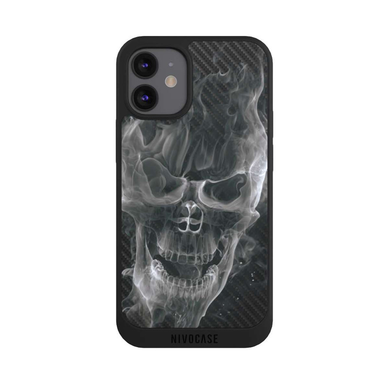 iPhone 12 mini NIVOpure Crâne Fumée Carbone