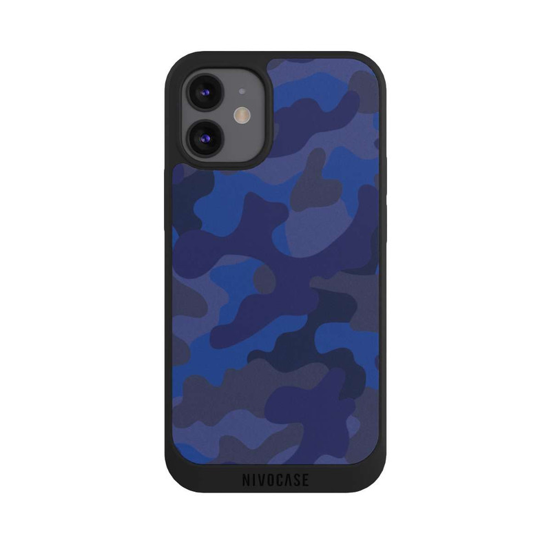 iPhone 12 mini NIVOpure Camouflage bleu marine