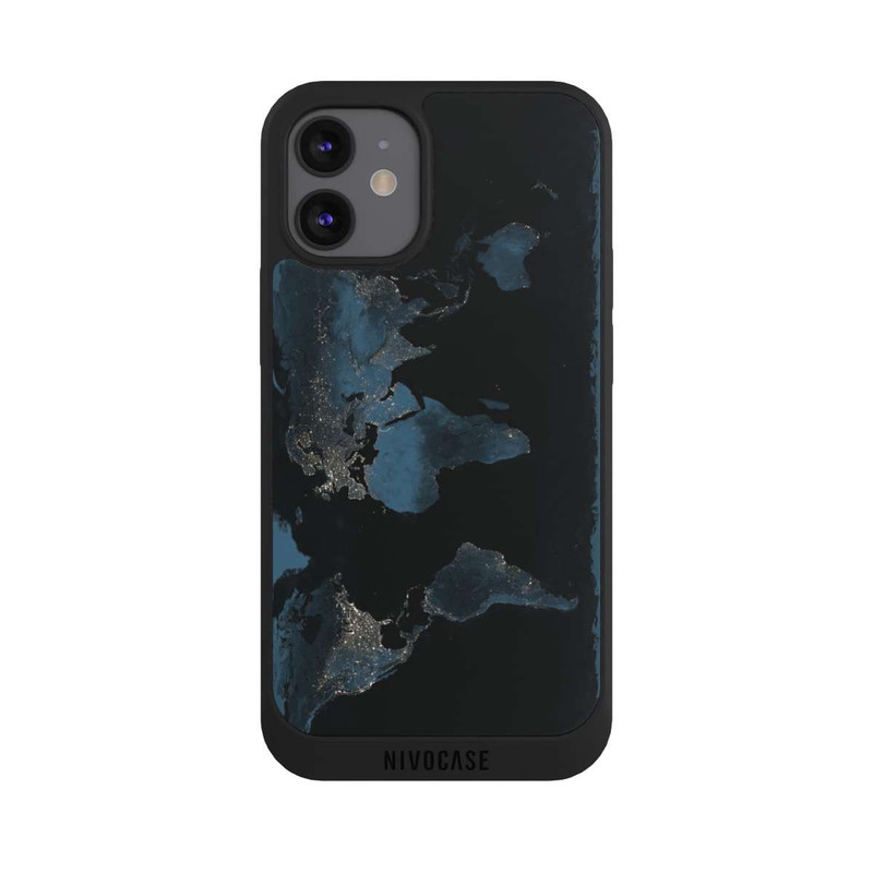 iPhone 12 mini NIVOpure Carte du Monde Nuit