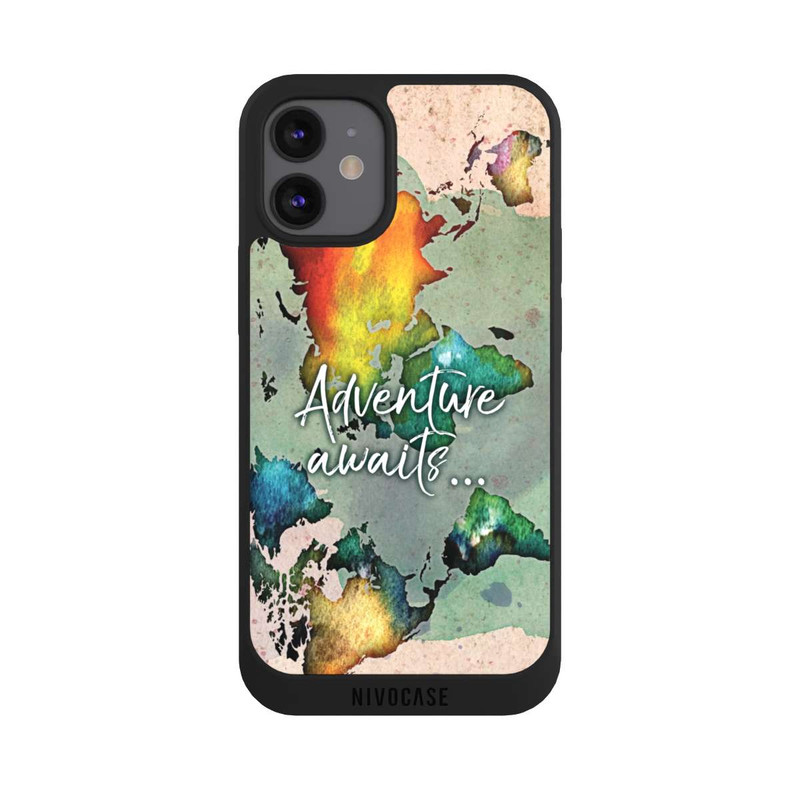 iPhone 12 mini NIVOpure Carte du Monde en Couleurs