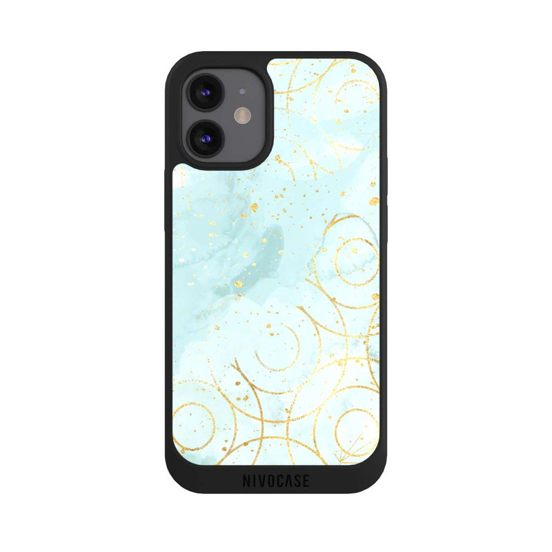 iPhone 12 mini NIVOpure Marmormuster grün