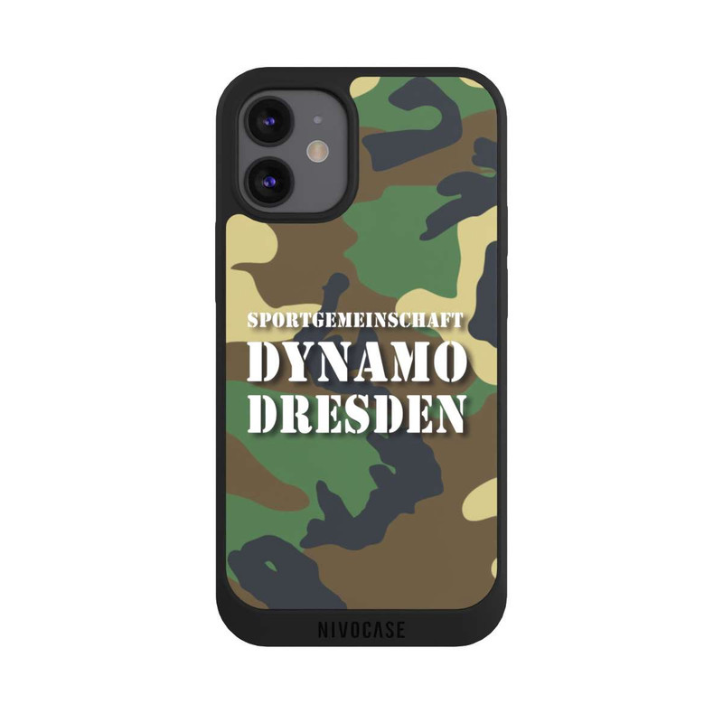 iPhone 12 mini NIVOpure SGDD Camouflage Grün - Dynamo Dresden